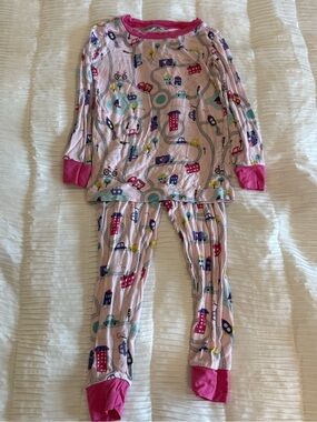 🚘💗Little Sleepies Rosy Road Trip Two-Piece PJ💗🚘